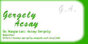 gergely acsay business card
